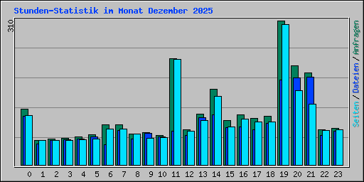Stunden-Statistik im Monat Dezember 2025