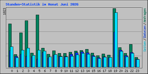Stunden-Statistik im Monat Juni 2026