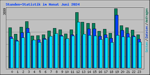 Stunden-Statistik im Monat Juni 2024