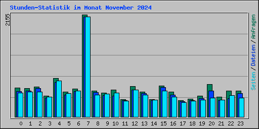 Stunden-Statistik im Monat November 2024